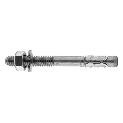 Bolzenanker M10 X 185 Edelstahl A4 (2 Stück) - Keilanker Schwerlastdübel Stahlanker Dübel von D´s Items
