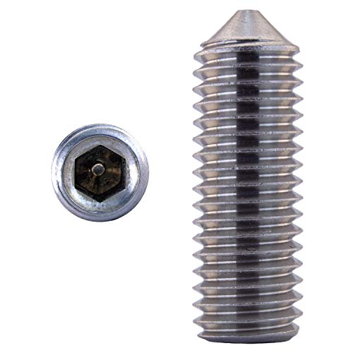 D´s Items | Gewindestifte mit Spitze - M4x4 - DIN 914 - Edelstahl A2 - [5 Stück] - | Wurmschrauben | Madenschrauben V2A von D´s Items