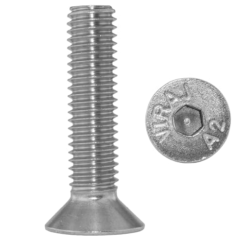 D´s Items | Senkschrauben - M10x100 - DIN 7991 - Edelstahl A2 - [5 Stück] - | Senkkopfschrauben mit Innensechskant (ISK) u. Vollgewinde V2A von D´s Items