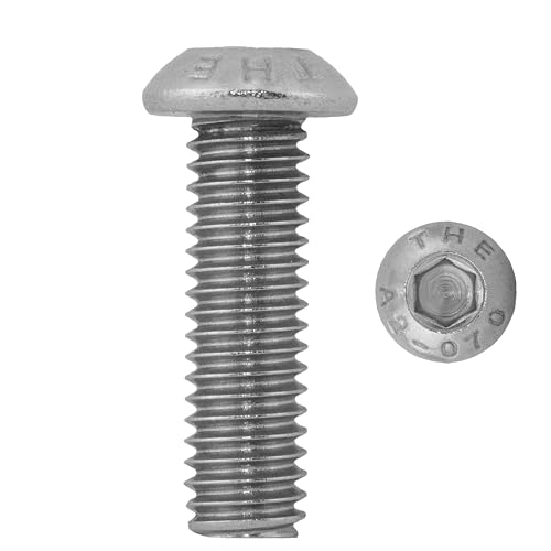 Linsenkopfschrauben M8 X 70 ISO 7380 mit Innensechskant (ISK) Edelstahl A2 (2 Stück) - V2A Linsenschrauben Rundkopfschrauben Flachkopfschrauben von D´s Items