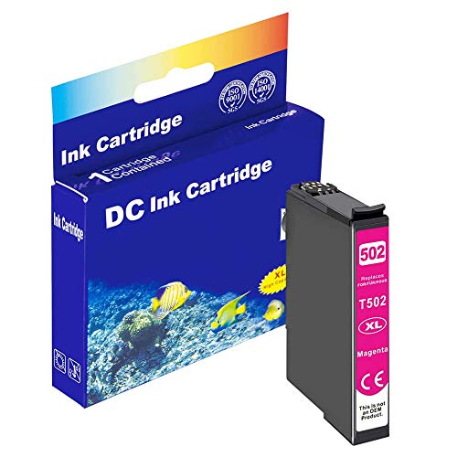 D&C 1x Magenta Druckerpatronen Kompatibel für Epson 502 XL für Epson Expression Home XP-5100 Series XP-5105 XP-5115 WorkForce WF-2800 Series WF-2860 D WF-2860 DWF WF-2865 DWF Drucker, 1x Magenta von D&C