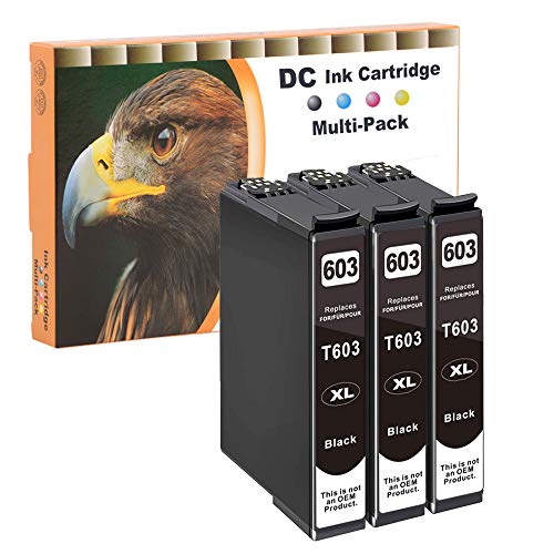 D&C 3x 13ml Schwarz Druckerpatronen Kompatibel für Epson 603XL BK für Epson Expression Home XP-3100 Series XP-3105 XP-4100 Series XP-4105 Epson WorkForce WF-2810 DWF WF-2830 DWF WF-2835 DWF WF-2850DWF D&C 3x 13ml Schwarz Druckerpatronen Kompatibel für Epson 603XL BK für Epson Expression Home XP-3100 Series XP-3105 XP-4100 Series XP-4105 Epson WorkForce WF-2810 DWF WF-2830 DWF WF-2835 DWF WF-2850DWF von D&C