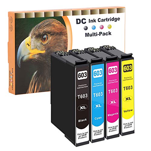 D&C 4X Druckerpatronen Kompatibel für Epson 603 XL für Epson Expression Home XP-2100 Series XP-2105 XP-3100 Series XP-3105 XP-4100 Series XP-4105 Epson Workforce WF-2835 DWF WF-2850 DWF WF-2810 DWF D&C 4X Druckerpatronen Kompatibel für Epson 603 XL für Epson Expression Home XP-2100 Series XP-2105 XP-3100 Series XP-3105 XP-4100 Series XP-4105 Epson Workforce WF-2835 DWF WF-2850 DWF WF-2810 DWF von D&C