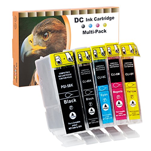 D&C 5x Druckerpatronen Kompatibel für Canon PGI-5 CLI-8 für Canon Pixma iP5200r iP5300 iP6600 iP6700 iX4000 iX5000 MP500 MP510 MP520 MP520x MP530 MP600 MP610 MP800 MP800r MP810 MP830 MP970 MX700 MX850 D&C 5x Druckerpatronen Kompatibel für Canon PGI-5 CLI-8 für Canon Pixma iP5200r iP5300 iP6600 iP6700 iX4000 iX5000 MP500 MP510 MP520 MP520x MP530 MP600 MP610 MP800 MP800r MP810 MP830 MP970 MX700 MX850 von D&C