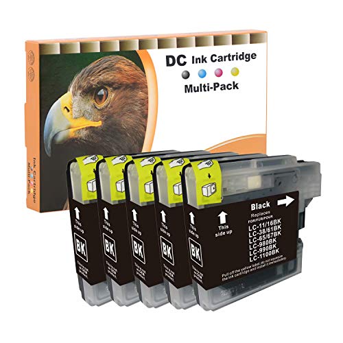 D&C 5x 15ml Black Druckerpatronen Kompatibel für Brother LC-980/1100 für Brother MFC-6490CW MFC-6890CDW MFC-790CW MFC-795CW MFC-990CW MFC-J615W DCP-185C DCP-383C DCP-385C DCP-387C DCP-395CN DCP-585CW D&C 5x 15ml Black Druckerpatronen Kompatibel für Brother LC-980/1100 für Brother MFC-6490CW MFC-6890CDW MFC-790CW MFC-795CW MFC-990CW MFC-J615W DCP-185C DCP-383C DCP-385C DCP-387C DCP-395CN DCP-585CW von D&C