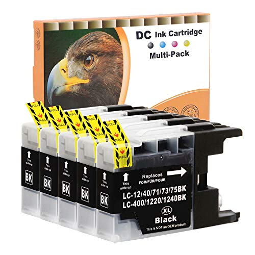 D&C 5x 20ml BLACK Druckerpatronen Kompatibel für Brother LC-1220 LC-1240 BK XL für Brother MFC-J280W MFC-J425W MFC-J435W MFC-J5910DW MFC-J625DW MFC-J6510DW MFC-J6710DW MFC-J6910DW MFC-J825DW MFCJ835DW D&C 5x 20ml BLACK Druckerpatronen Kompatibel für Brother LC-1220 LC-1240 BK XL für Brother MFC-J280W MFC-J425W MFC-J435W MFC-J5910DW MFC-J625DW MFC-J6510DW MFC-J6710DW MFC-J6910DW MFC-J825DW MFCJ835DW von D&C