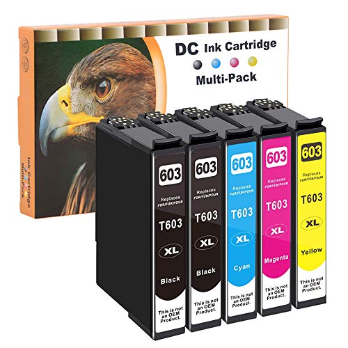 D&C 5X Druckerpatronen Kompatibel für Epson 603 XL - Workforce WF-2810 WF-2830 WF-2835 WF-2850 DWF, Expression Home XP-2100 Series XP-2105 XP-3100 Series XP-3105 XP-4105 D&C 5X Druckerpatronen Kompatibel für Epson 603 XL - Workforce WF-2810 WF-2830 WF-2835 WF-2850 DWF, Expression Home XP-2100 Series XP-2105 XP-3100 Series XP-3105 XP-4105 von LOSMANN