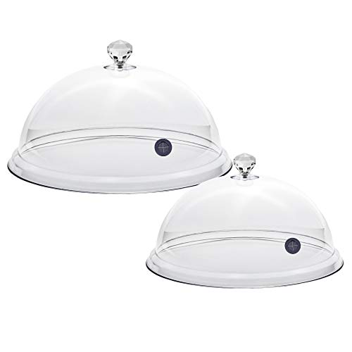 D & D Smoking Glocken, Smoking Dome, PLEXIGLASS Transparente Cloche für Smoker Cold, 2er Pack, 20 cm und 25 cm Durchmesser von D & D