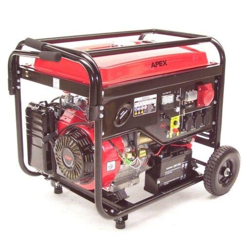 Benzin Stromerzeuger 6500 E-Start 06258 Stromaggregat Generator Notstromaggregat 230V 400V, 12V Elektrostart, 13 PS, 389 ccm von D&L