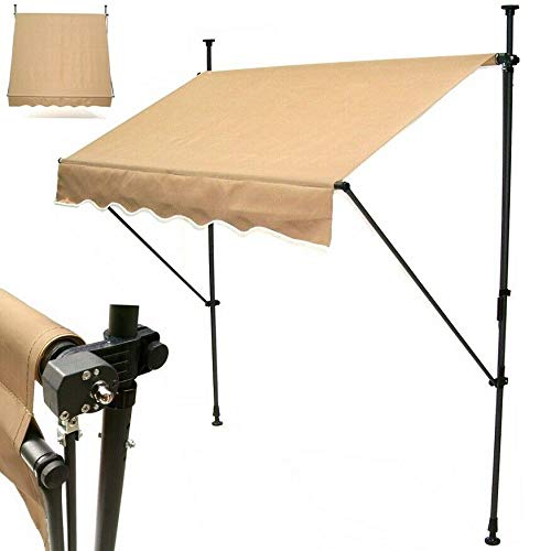 D&L Markise Klemmmarkise 350cm Balkonmarkise Sonnenschutz Handkurbel 56020 Einziehbar, Höhenverstellbar, manuell von D&L