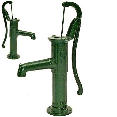 D&L Schwengelpumpe Gusseisen Grün Handpumpe 55912 AWZ Handschwengelpumpe Gartenpumpe von D&L