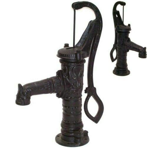 D&L Schwengelpumpe Gusseisen SCHWARZ Handpumpe 55910 AWZ Handschwengelpumpe Gartenpumpe von D&L