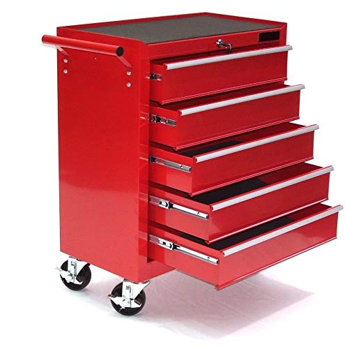 D&L Werkstattwagen 5 Fächer Werkzeugwagen 06192 kugelgelagert Werkzeug Rollwagen von D&L