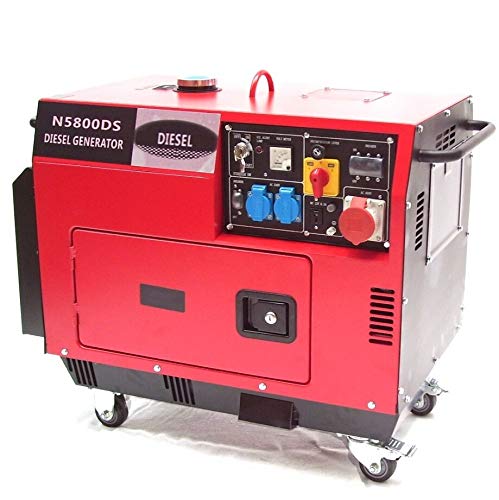 Stromerzeuger 5800 Generator 8,5PS Dieselmotor 418 cm³, Schallisoliert 400V Leise Schallgedämmt, Silent Diesel Generator, Notstromaggregat 230V 400V, 06263 von D&L