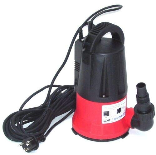 Flachsaugerpumpe Tauchpumpe 250W Pumpe flachsaugende Kellerpumpe 44326 Poolpumpe, Entwässerungspumpe, flachabsaugend bis 2 mm, mit Schwimmerschalter und Tragegriff von D&L