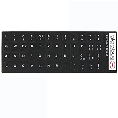 Italian Learning Keyboard Layout Sticker Black Buttons Sticker Computer von D & N