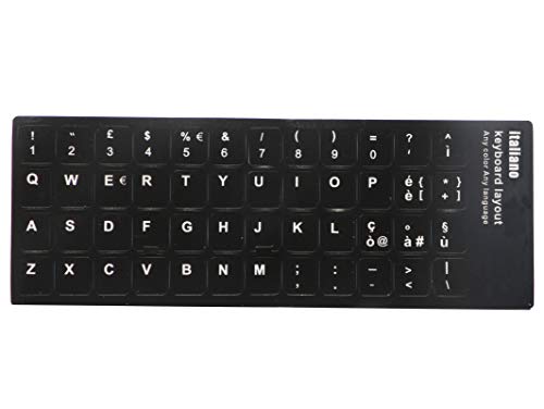 Italian Learning Keyboard Layout Sticker Black Buttons Sticker Computer von D & N