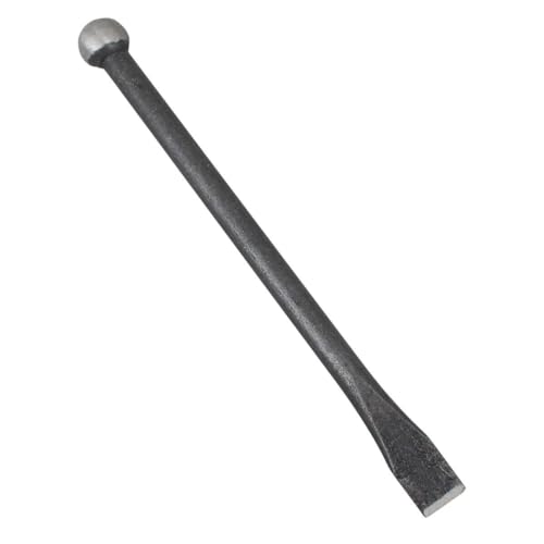 D&O Brecheisen (Stahl) mit Meißel und Kugelkopf Gesamtlänge 55 cm - Perfekt für Hebel- und Brecharbeiten, Brechstange, Hebelwerkzeug, Kuhfuß von D&O