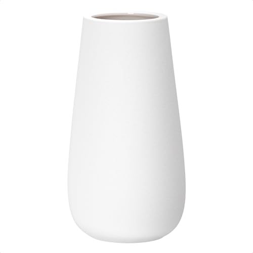 D'vine Dev 25,4 cm Elegante ovale Keramikvase für Blumen Home Decor Vase mit Design Box Schneeweiß von D'vine Dev