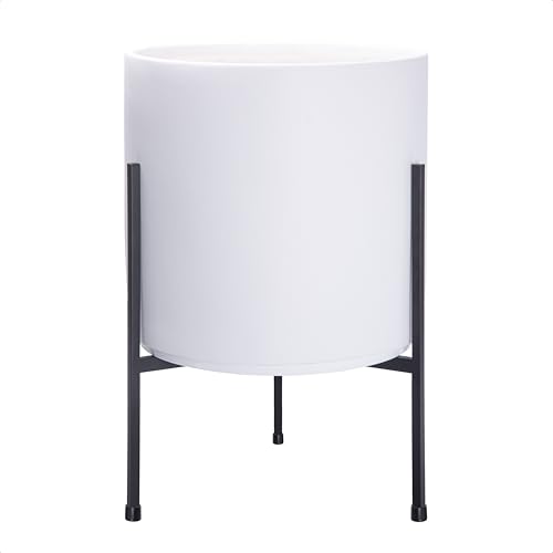 D'vine Dev Moderner weißer Pflanztopf mit robustem Ständer, großer 30,5 cm Topf, 48,9 cm mit Ständerhöhe, 96-T-A-3 D'vine Dev Moderner weißer Pflanztopf mit robustem Ständer, großer 30,5 cm Topf, 48,9 cm mit Ständerhöhe, 96-T-A-3 von D'vine Dev