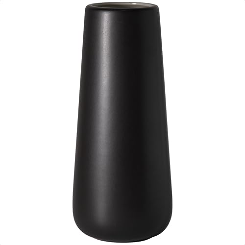 VS-MAT-B-11 Blumenvase aus Keramik, 27,9 cm, matt, Schwarz von D'vine Dev