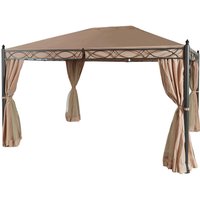 Grasekamp Pavillon Rom beige Stahl B/H/L: ca. 300x270x400 cm von Grasekamp