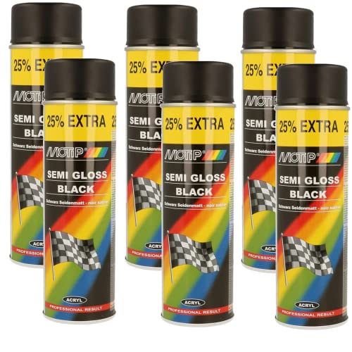 MOTIP Rallye Seidenglanz schwarz 500ml, 6-teiliges Set von D.LINE