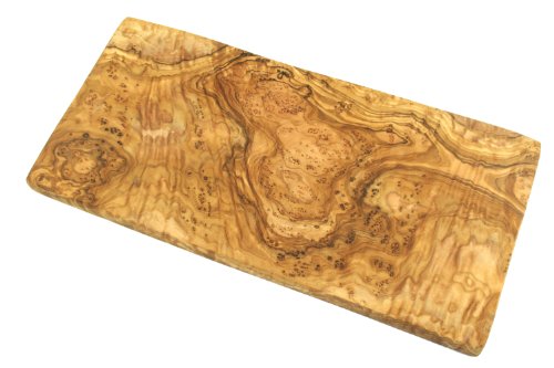 D.O.M.® Frühstücksbrett oder als Schneidebrett 30 x 15 cm rechteckig aus Olivenholz - Gravur möglich (Ohne Gravur) von D.O.M. Die Olivenholz Manufaktur