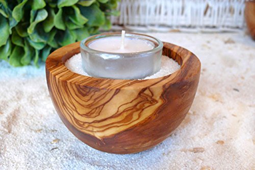 D.O.M.® Teelichthalter - Holz - light brown - Kerzenhalter - Casual von D.O.M. Die Olivenholz Manufaktur