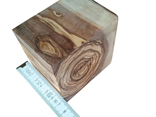 D.O.M. Rohholz Olivenholz Kanteln 90 x 90 x 60 mm von D.O.M. Die Olivenholz Manufaktur