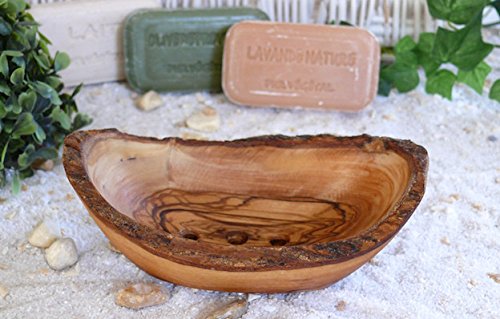 D.O.M.® Seifenschale Rustikal aus Olivenholz in 4 Ausführungen ca. 10-11 cm von D.O.M. Die Olivenholz Manufaktur