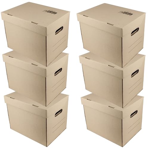 D.RECT-6 Stück ARCHIVE BOX CARDBOARD A4 IDEA Lagerbox Klappdeckelbox Archivschachtel Aktenkarton Braun D.RECT-6 Stück ARCHIVE BOX CARDBOARD A4 IDEA Lagerbox Klappdeckelbox Archivschachtel Aktenkarton Braun von D.RECT