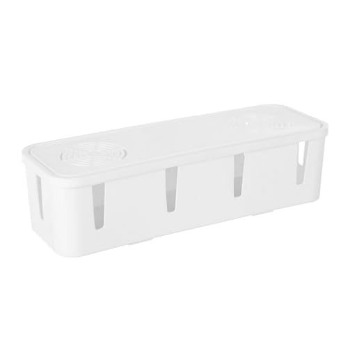 D.RECT Kabelbox Kabelmanagement-Box zum Kabel Aufbewahrungsbox für Kabelführungs ästhetisch weiß von D.RECT