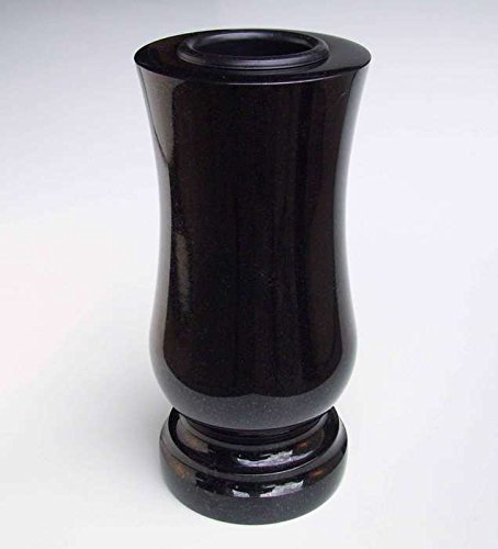 designgrab Taille-medium Grabvase aus Granit Schwedisch Black von D4G Design4Grab
