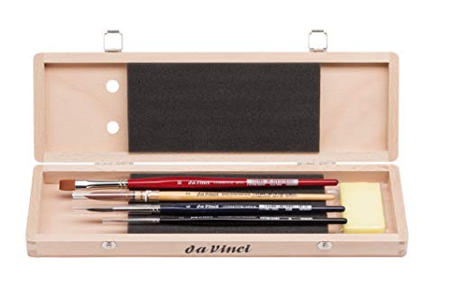 Da Vinci 5279 Serie Aquarellpinsel-Set, Holz, braun, schwarz/rot, 30 x 30 x 30 cm von DA VINCI