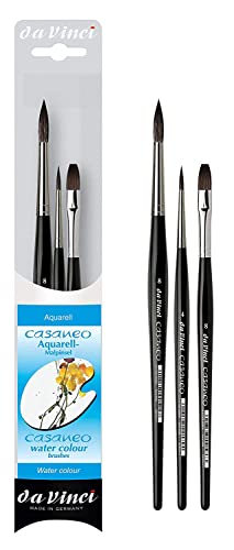 da Vinci Watercolor Series 5386 Casaneo Pinsel-Set, New Wave Synthetics, 3 Pinsel Set von DA VINCI