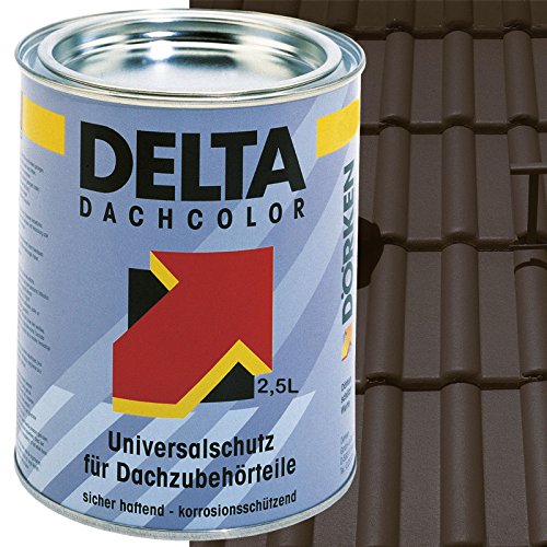 Delta Dachcolor Dachfarbe Dunkelbraun 2,5 Liter von DÃ¶rken Dörken