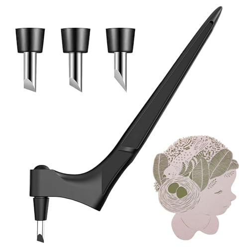 1 Set Craft Schneidewerkzeuge,360 Grad Präzisions Edelstahl Bastelmesser(15°/30°/45°),Craft Cutting Tools, Cut,360 Grad Papierschneider,Art Schneidemesser Set Für Handwerk Scrapbooking von DAAIZIII