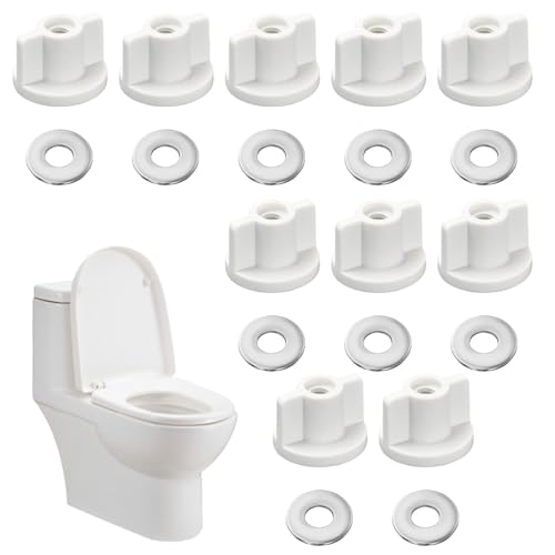 10 Sätze Wc-Sitz Rückenmutter Unterlegscheiben Set,M6 Gewinde Rückenmutter Und Unterlegscheiben Set,Wc Sitz Befestigung,Wc Sitz Befestigung Von Oben Für Oben Montierte Wc-Sitz Scharniere von DAAIZIII