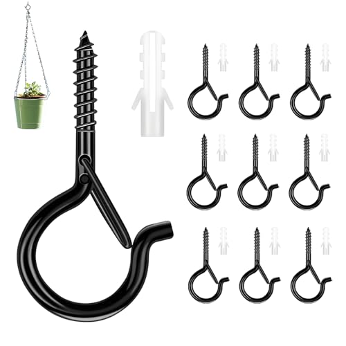 10 Stück Schraubhaken Edelstahl Schwarz,Haken Zum Schrauben,Schraubhaken Schwarz,Hakenschrauben,Schraubhaken Mit Sicherung,Deckenhaken Für Pflanzenkörben Vogelhäuschen Windspielen Lichterketten 10 Stück Schraubhaken Edelstahl Schwarz,Haken Zum Schrauben,Schraubhaken Schwarz,Hakenschrauben,Schraubhaken Mit Sicherung,Deckenhaken Für Pflanzenkörben Vogelhäuschen Windspielen Lichterketten von DAAIZIII