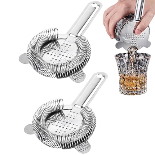 2 Stück Barsieb Cocktail Edelstahl,Cocktail Sieb,Feines Cocktailsieb,Sieb Klein,Barsieb,Hawthorne Strainer Cocktailshaker,Strainer Passend Auf Alle Shaker, Hochwertiges Barzubehör 2 Stück Barsieb Cocktail Edelstahl,Cocktail Sieb,Feines Cocktailsieb,Sieb Klein,Barsieb,Hawthorne Strainer Cocktailshaker,Strainer Passend Auf Alle Shaker, Hochwertiges Barzubehör von DAAIZIII