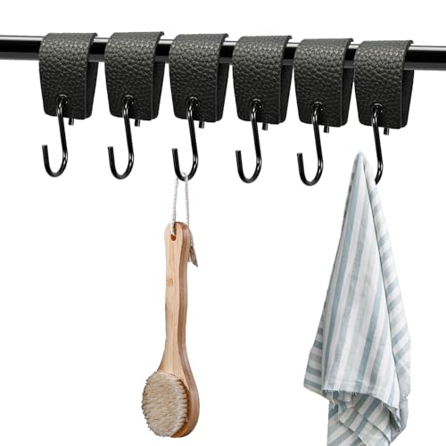 6 Stück S Haken Schwarz,Haken Für Kleiderstange,S Haken,Haken Mit Lederschlaufe,Haken Zum Einhängen,Haken Kleiderstange,Kleiderhaken Schwarz,Für Einhängen,Kleiderhaken Für Garderobe Und Camping 6 Stück S Haken Schwarz,Haken Für Kleiderstange,S Haken,Haken Mit Lederschlaufe,Haken Zum Einhängen,Haken Kleiderstange,Kleiderhaken Schwarz,Für Einhängen,Kleiderhaken Für Garderobe Und Camping von DAAIZIII