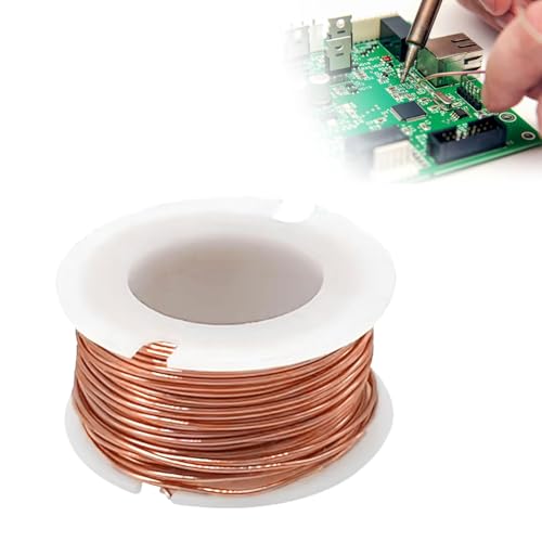 Kupferdraht, Kupferlackdraht, Kupferdraht 2mm, Copper Wire, Isoliert Magnetdraht Zur Herstellung Eines Elektromagnet-Motormodells (0,2mm X 10m) von DAAIZIII