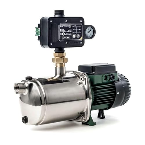 DAB EuroInox 30/50 M + DAB Control-D Hauswasserautomat - 4.800 L/Std. - 880W - Förderhöhe 42 m - Rostfreier Stahl - Geräuscharm - Bewässerungspumpe von DAB