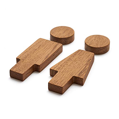 Toilettenschild Selbstklebend WC Massive Eiche Badezimmer Männer Frauen WC Toilettenschild Selbstklebend WC Massive Eiche Badezimmer Männer Frauen WC von DABA