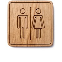 Eichenholz Toilettenschild Modernes Wc Türschild Eichenholz Toilettenschild Modernes Wc Türschild von DABADesign
