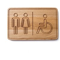 Toilettenschild Für Menschen Mit Behinderungen, Toilettenschild, Badezimmerzubehör, Badezimmertürschild, Wc Schild, Toilettentürschild von DABADesign