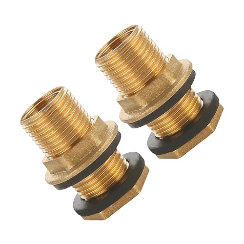 1/2pcs Messing Wassertanks Kopplung Mit Versiegelung G3/8in XG1/2in Für Fässer Und Rohrverbindung von DABAIXIONG