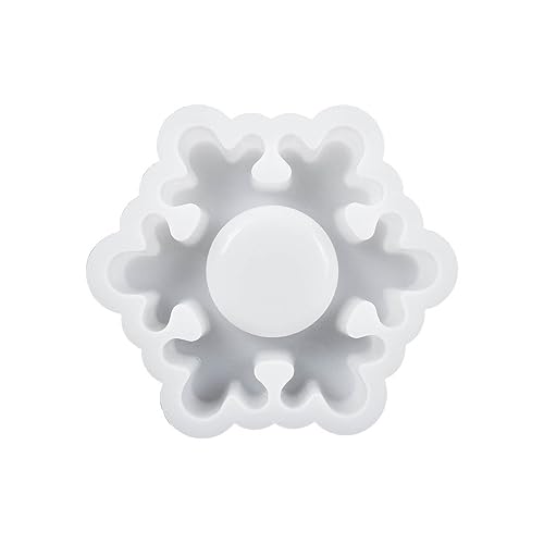 1/4pcs Schneeflockenkerzenhalter Formen Kristall Schneeflocken Kerzenharz Schimmel Teelicht Epoxidharz Schimmel Handwerk von DABAIXIONG