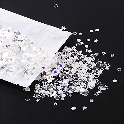 10g Gemischte Haustier Glitzer Flocken Liebe Herzstern Blumen Kristall Pailletten Epoxy Harzform Füllstoff Nägel Kunst Dekore von DABAIXIONG